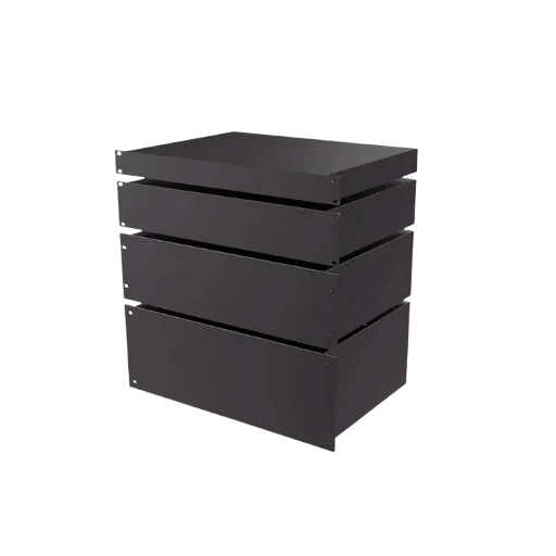 Fator e tamanho da forma: unidades de rack (U), padrão e pegada de 19 polegadas Fator e tamanho da forma: unidades de rack (U), padrão e pegada de 19 polegadas