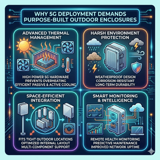 Why 5G Deployment Demands Purpose Built Outdoor Enclosures Why 5G Deployment Demands Purpose Built Outdoor Enclosures