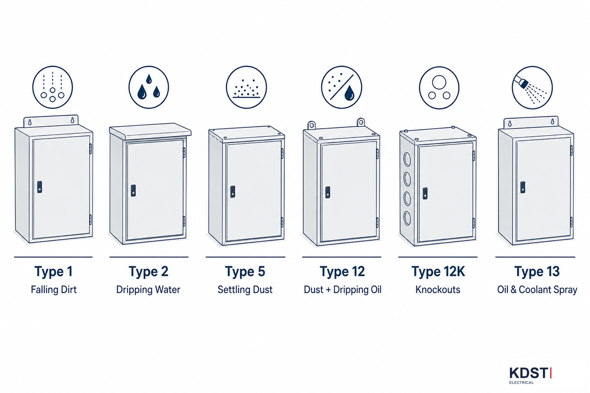 Nema para interiores Tipos: 1, 2, 5, 12, 12K y 13 « KDST Eléctrico