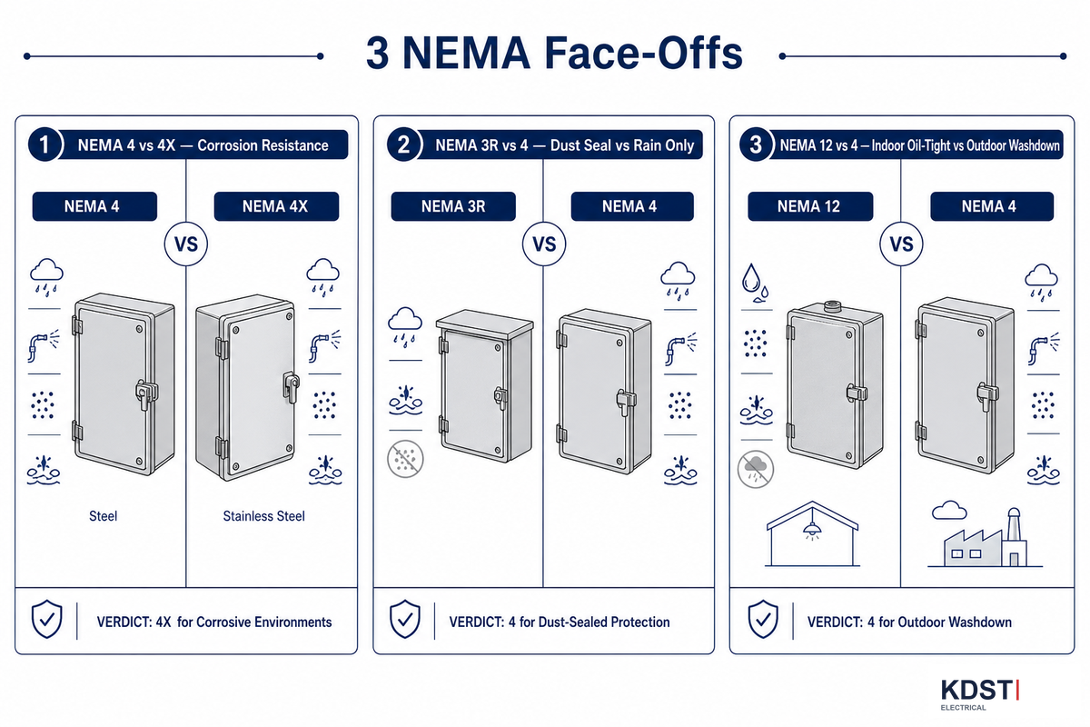 3 enfrentamientos NEMA Los compradores se equivocan « KDST Electrical